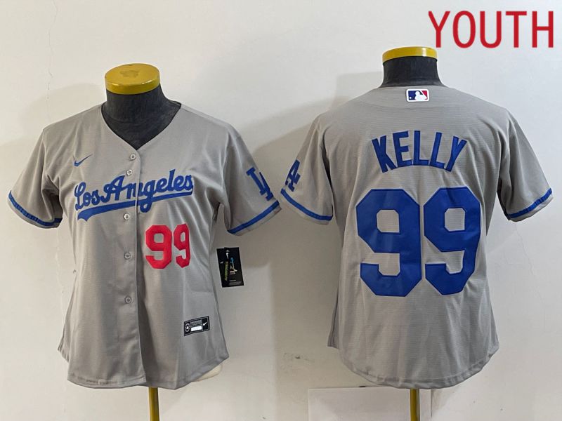 Youth Los Angeles Dodgers 99 Kelly Grey 2024 Nike Game MLB Jersey style 6